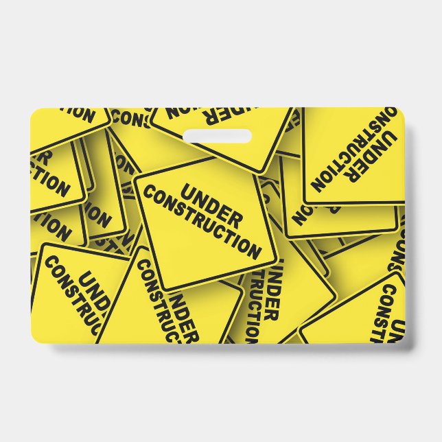 Tarjeta De Identificación Señales de Obra en Construcción (Parte frontal)