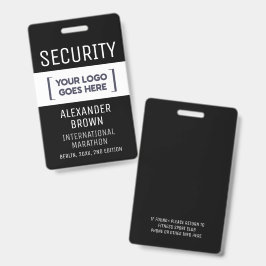 Tarjeta De Identificación Sencilla Seguridad Moderna De Logotipos De Eventos
