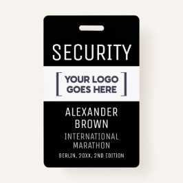 Tarjeta De Identificación Sencilla Seguridad Moderna De Logotipos De Eventos