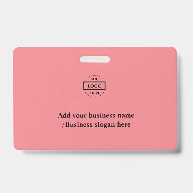 Tarjeta De Identificación Sencillo y elegante logo personalizado aquí placa  (Front)