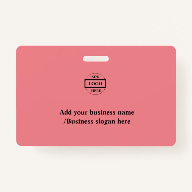 Tarjeta De Identificación Sencillo y elegante logo personalizado aquí placa  (Anverso)