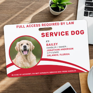 Tarjeta De Identificación Servicio personalizado Perro simple moderno foto I