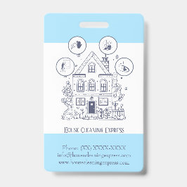 Tarjeta De Identificación Servicios de limpieza del hogar encantadores