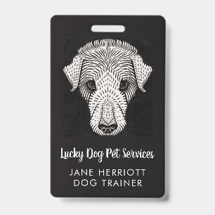 Tarjeta De Identificación Servicios de Mascota de Dog Trainer