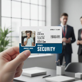 Tarjeta De Identificación Sharp & Professional: ID de la guardia de segurida