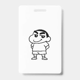 Tarjeta De Identificación Shinchan Blanco y negro