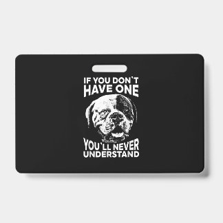 Tarjeta De Identificación Si no tienes uno Regalo divertido del bulldog amer
