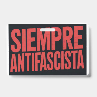 Tarjeta De Identificación Siempre Antifascista