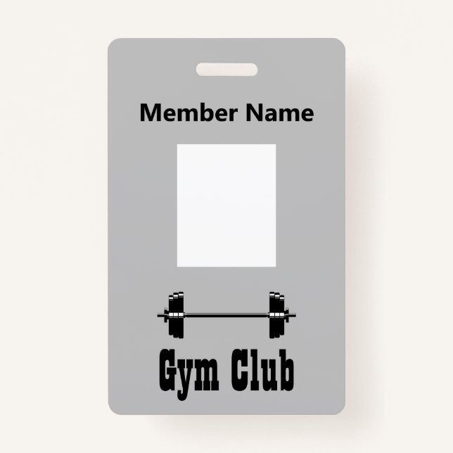 Tarjeta De Identificación Silhouette de gimnasio Barbell (Anverso)