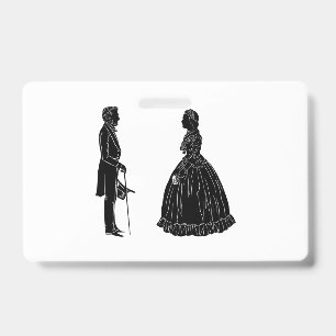 Tarjeta De Identificación silueta de abraham lincoln mary todd lincoln