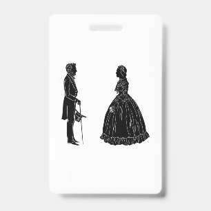 Tarjeta De Identificación silueta de abraham lincoln mary todd lincoln