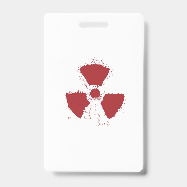Tarjeta De Identificación Símbolo de advertencia radiactiva salpicada (Parte frontal)