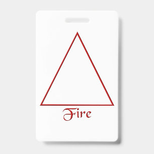 Tarjeta De Identificación Símbolo pagano del elemento del fuego de Falln