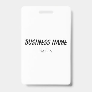 Tarjeta De Identificación simple azul verde acuarela script moderno negocio