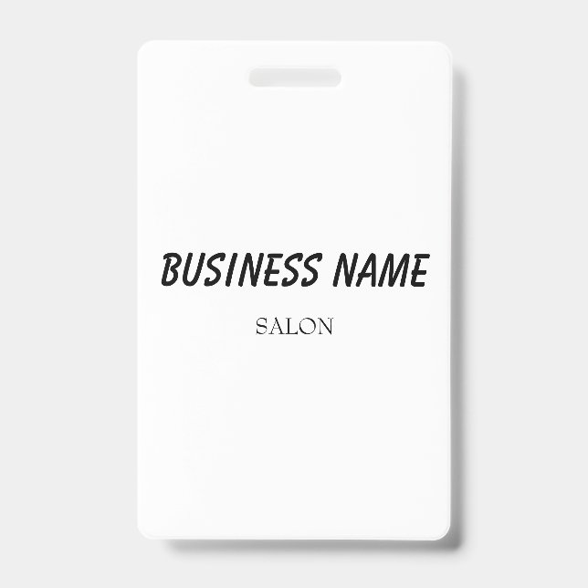 Tarjeta De Identificación simple azul verde acuarela script moderno negocio (Parte frontal)