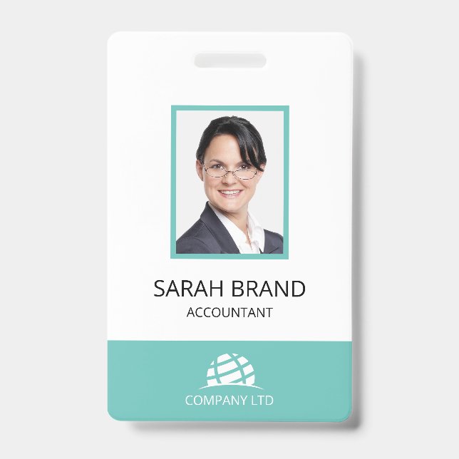 Tarjeta De Identificación Simple Business ID Personal (Parte frontal)