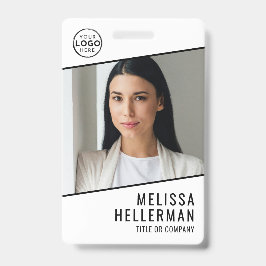 Tarjeta De Identificación Simple Company Logo Employee ID