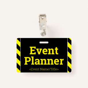 Tarjeta De Identificación Simple "Event Planner" Badge