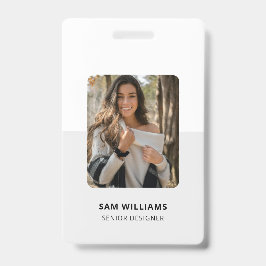 Tarjeta De Identificación Simple ID de empleado minimalista