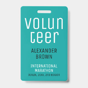 Tarjeta De Identificación Simple ID de nombre de evento voluntario QR Code t