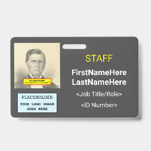 Tarjeta De Identificación Simple identificación de miembro del personal