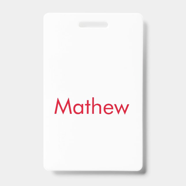Tarjeta De Identificación simple initial letter monogram add your name lett  (Parte frontal)
