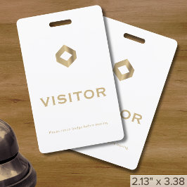 Tarjeta De Identificación Simple insignia de visitante de la empresa