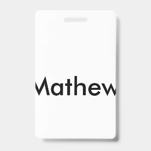 Tarjeta De Identificación simple letra inicial monograma añada su letra de 