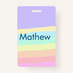 Tarjeta De Identificación simple letra inicial monograma añada su nombre