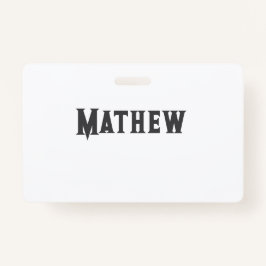 Tarjeta De Identificación simple letra inicial monograma añada su nombre