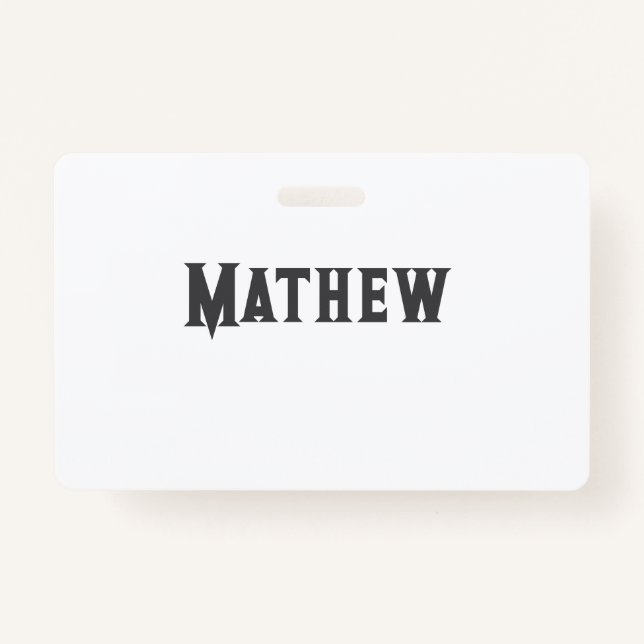 Tarjeta De Identificación simple letra inicial monograma añada su nombre (Anverso)