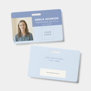 Tarjeta De Identificación Simple logotipo de código de barras de identificac
