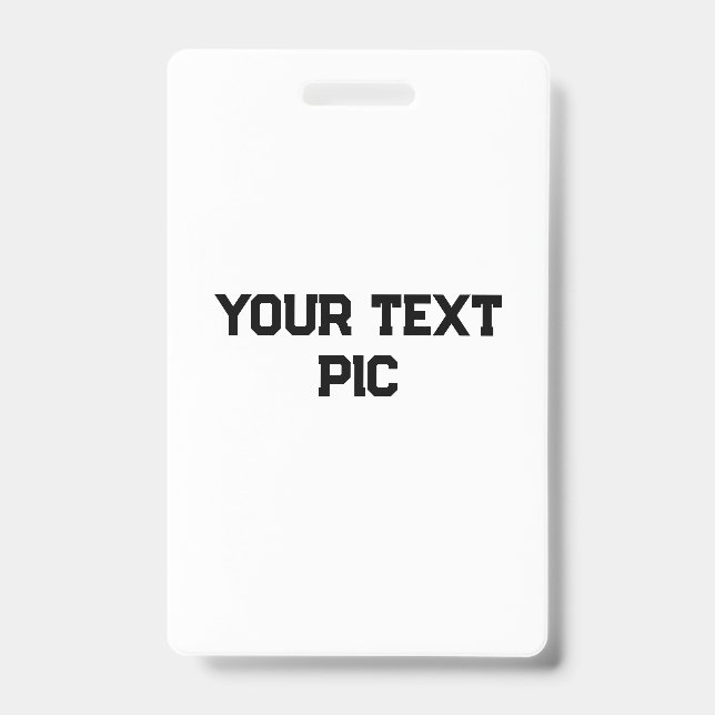 Tarjeta De Identificación simple minimal personalizado agrega tu logo direcc (Parte frontal)