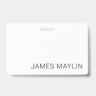 Tarjeta De Identificación Simple Minimalista Nombre editable u otro texto