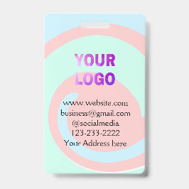 Tarjeta De Identificación simple mínimo añadir su logotipo/diseño aquí texto