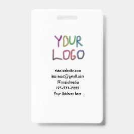 Tarjeta De Identificación simple mínimo añadir su logotipo/diseño aquí texto