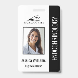 Tarjeta De Identificación Simple Negro Enfermería