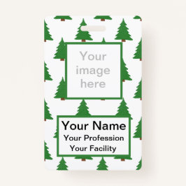 Tarjeta De Identificación Simple Pines Badge