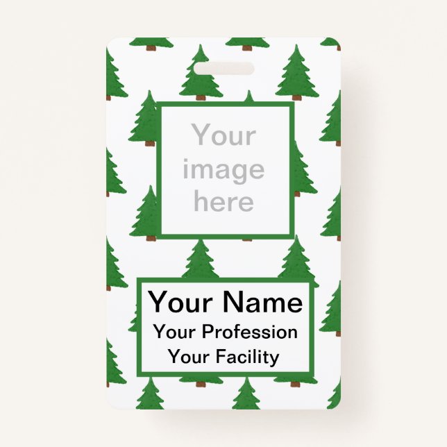 Tarjeta De Identificación Simple Pines Badge (Anverso)