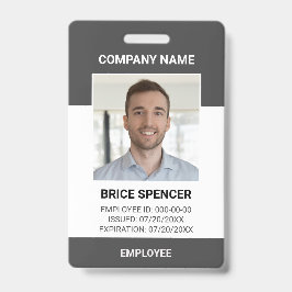 Tarjeta De Identificación Simple placa de identificación de foto de empleado