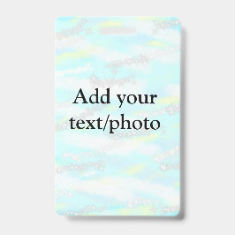 Tarjeta De Identificación Simple purpurina colorida pastel agrega tu texto f