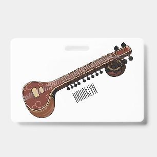 Tarjeta De Identificación Sitar personalizado ilustracion