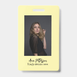 Tarjeta De Identificación sitio web de QR de foto profesional correo electró