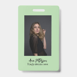 Tarjeta De Identificación sitio web QR de foto profesional correo electrónic
