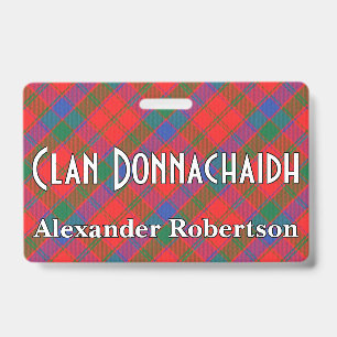 Tarjeta De Identificación Snappy Clan Donnachaidh Robertson Tartan