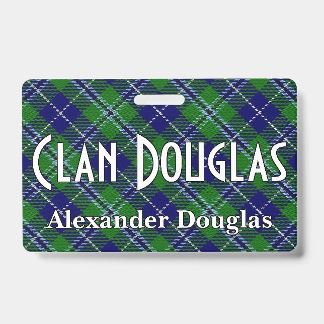 Tarjeta De Identificación Snappy Clan Douglas Tartan (Parte frontal)