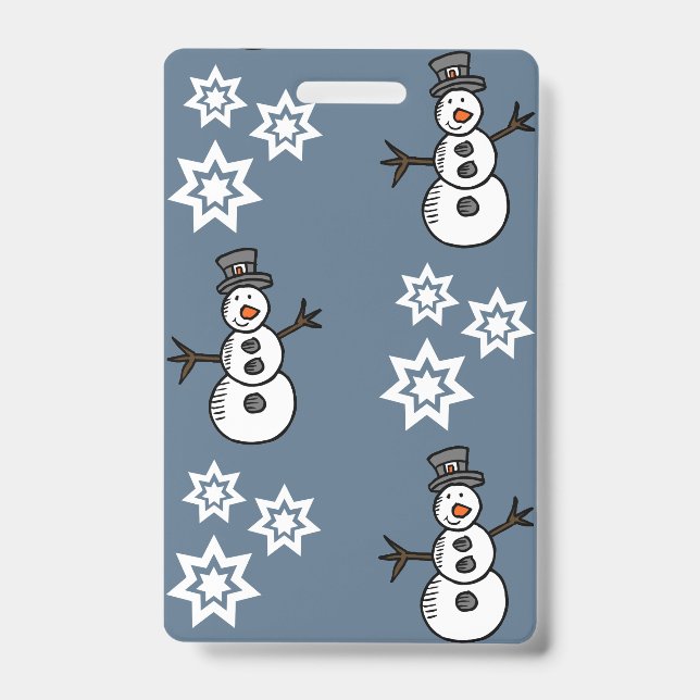 Tarjeta De Identificación Snowman (Parte frontal)