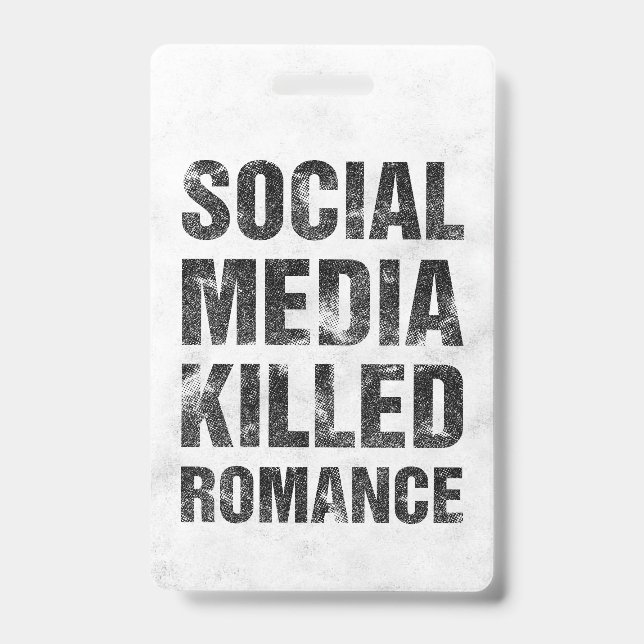 Tarjeta De Identificación Social Media Killed Romance (Parte frontal)