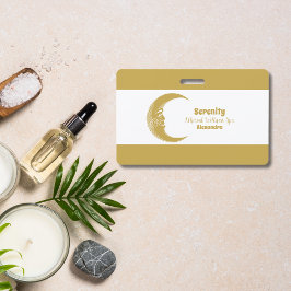 Tarjeta De Identificación Sol y luna celestes holísticos