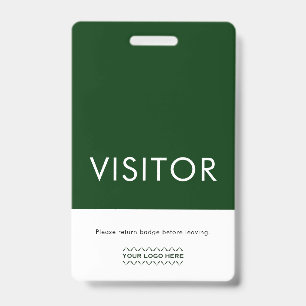 Tarjeta De Identificación Solicitud de devolución de insignia de visitante c